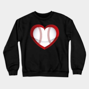 Mother_s Day Gift Distressed Heart Baseball Heart Mom Crewneck Sweatshirt